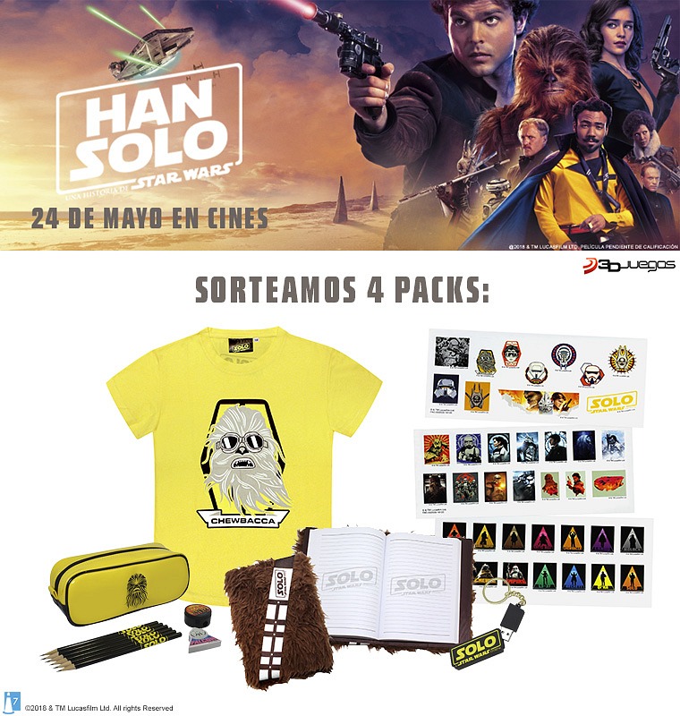 Participa y gana packs de regalos 'Han Solo: Una historia de Star Wars' Participa y gana packs de regalos 'Han Solo: Una historia de Star Wars'