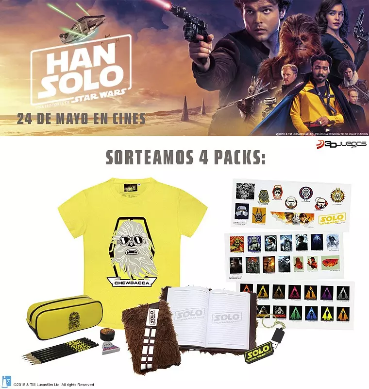 Participa y gana packs de regalos 'Han Solo: Una historia de Star Wars' Participa y gana packs de regalos 'Han Solo: Una historia de Star Wars'
