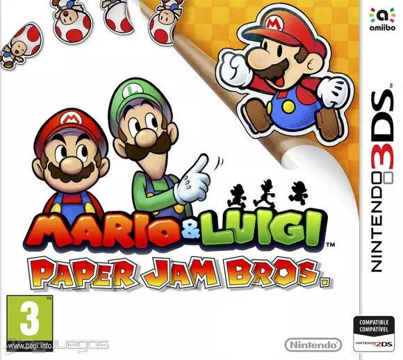 Carátula de Mario & Luigi: Paper Jam Bros.