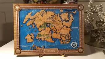 Así es el mapa de los juegos de The Elder Scrolls recreado en madera y resina que encantará a los fans