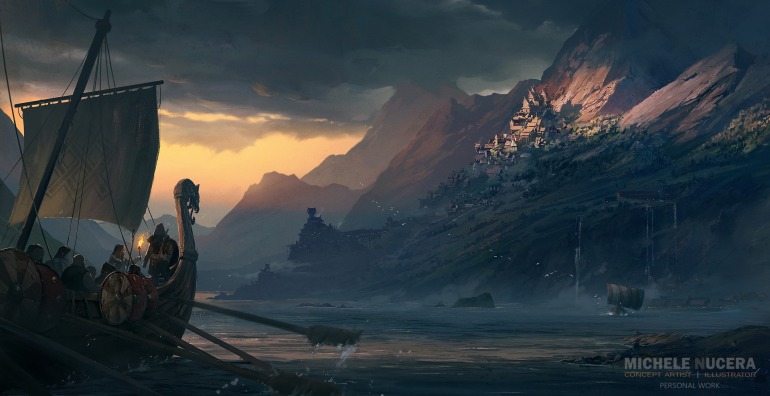 En 2018 salió a la luz esta ilustración, un trabajo personal de un artista de Ubisoft, que desató los rumores sobre la temática vikinga. En 2018 salió a la luz esta ilustración, un trabajo personal de un artista de Ubisoft, que desató los rumores sobre la temática vikinga.
