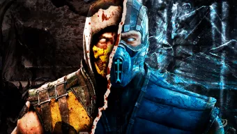 Un fan de Mortal Kombat mejora una pintura vieja en una tienda incluyendo a Scorpion y Sub-Zero