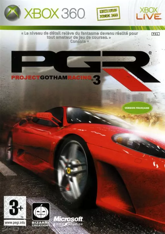 Carátula de Project Gotham Racing 3
