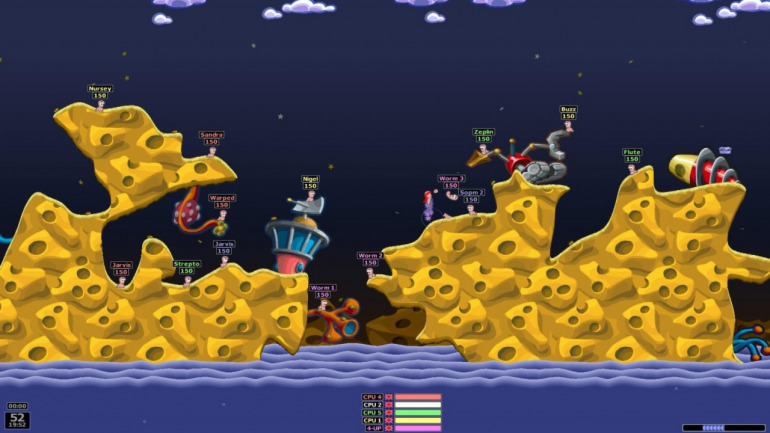 Worms Armageddon basa gran parte de su gameplay en las físicas e interacciones de sus armas, escenarios y avatares. Worms Armageddon basa gran parte de su gameplay en las físicas e interacciones de sus armas, escenarios y avatares.