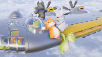 Gatos contra dinosaurios, la combinación perfecta que ha llevado al éxito a la demo de Party Animals