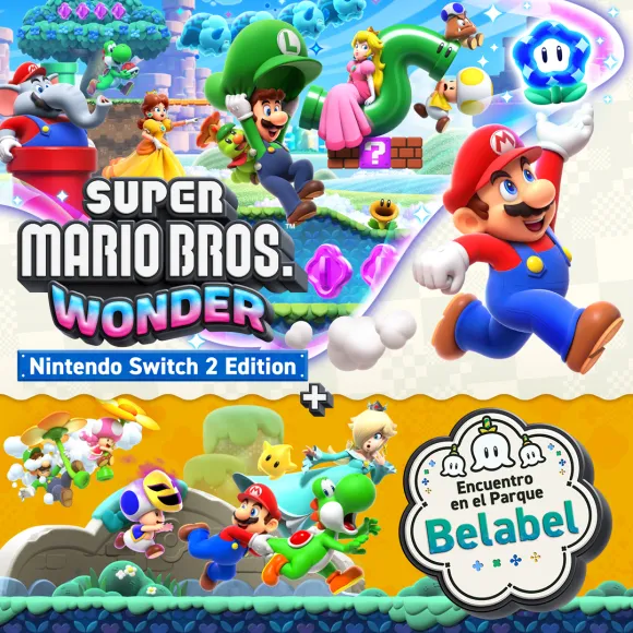 Carátula de Super Mario Bros. Wonder – Nintendo Switch 2 Edition + Encuentro en el Parque Belabel