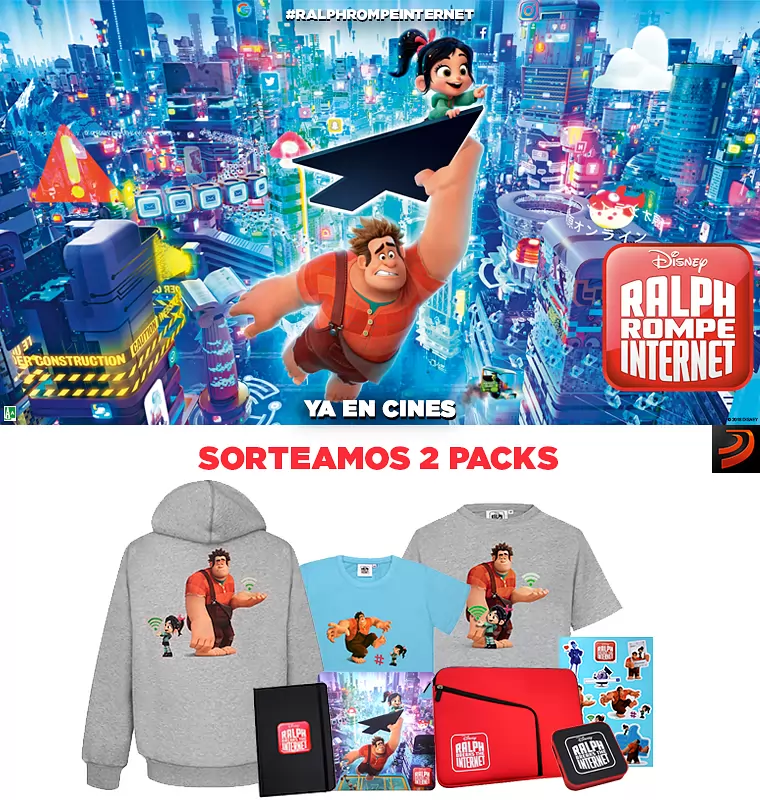 Gana regalos de la película 'Ralph Rompe Internet’ con 3DJuegos Gana regalos de la película 'Ralph Rompe Internet’ con 3DJuegos