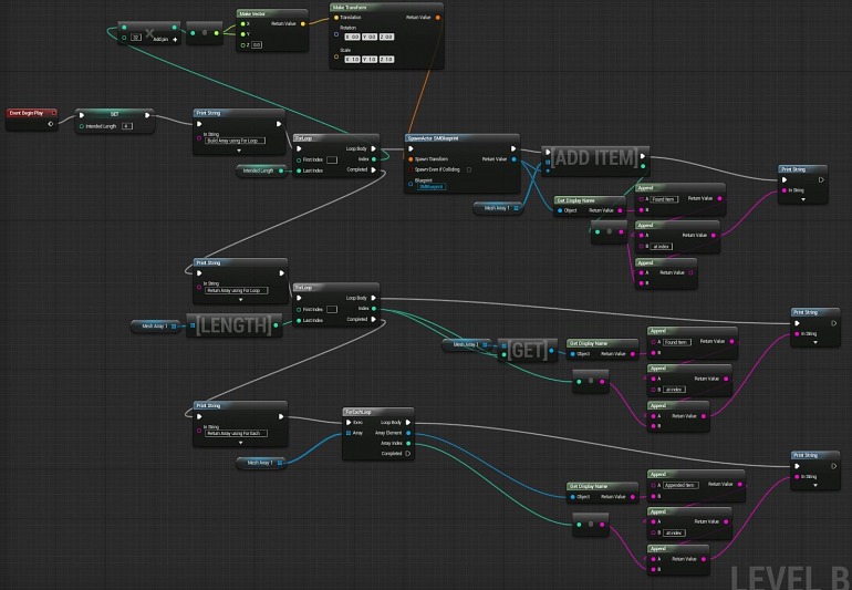 Las Blueprint de Unreal Engine 4 aplican una interfaz gráfica a los scripts. Un nivel de abstracción altísimo con respecto al lenguaje de máquina. Las Blueprint de Unreal Engine 4 aplican una interfaz gráfica a los scripts. Un nivel de abstracción altísimo con respecto al lenguaje de máquina.