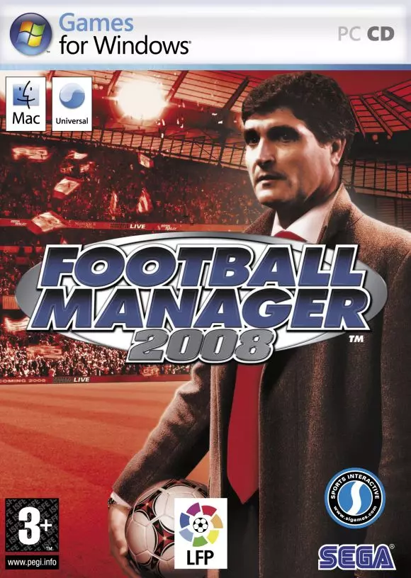 Carátula de Football Manager 2008