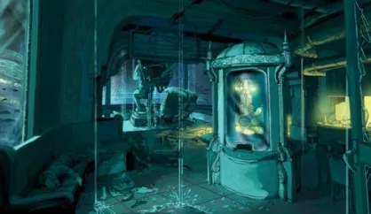Los laberínticos escenarios de Rapture y la necesidad de moverse por ellos de arriba abajo fue un problema para Irrational Games. Ken Levine y compañía optaron por un robot de guía que rápidamente fue descartado.