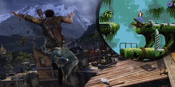 Las similitudes entre Flashback y Uncharted son claras. Es muy fácil establecer paralelismos en sus aspectos jugables y de diseño, más allá de sus diferencias en cuanto a guión.
