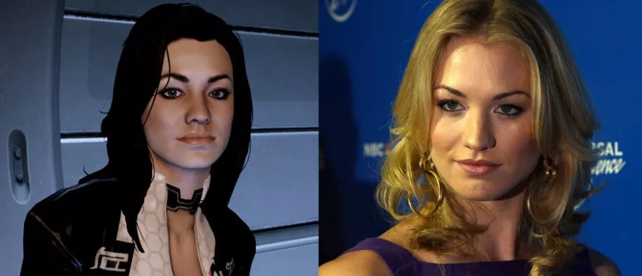 Miranda (Mass Effect 2) y Yvonne Strahovski.