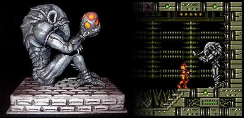 Las estatuas Chozo recuerdan de muchas maneras a los ingenieros. No sólo por su aspecto , sino por su propio concepto de figuras gigantescas y poco menos que momificadas.