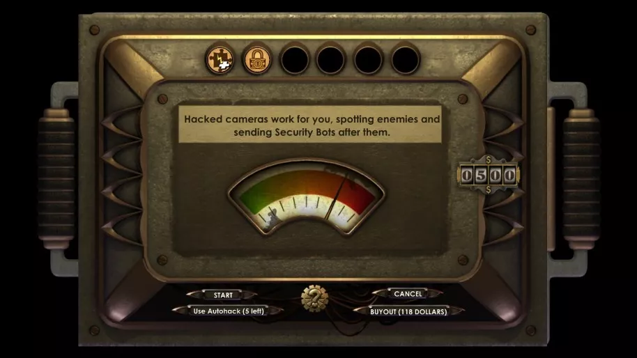 Piratear cámaras, torretas y trampas era fundamental en Bioshock. No sólo impedían que nos atacaran, sino que hacían lo propio con rivales.