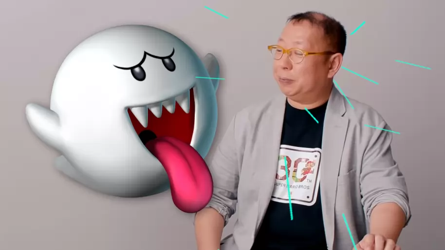 El personaje Boo de SM64 está basado en la mujer de Tezuka, que suele ser tranquila, pero un día explotó porque pasaba demasiado tiempo en Nintendo. De ahí la conducta del fantasma.