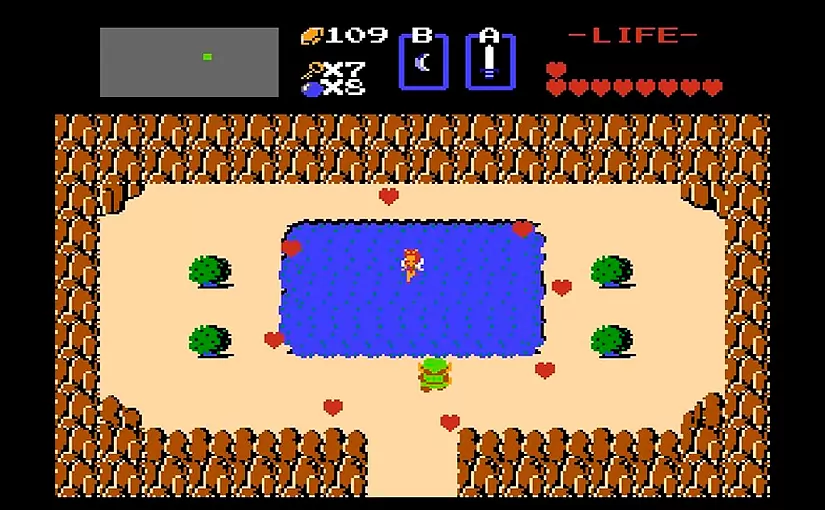 The Legend of Zelda se distinguió por un enfoque menos lineal que la mayoría de juegos de la época. Fue bastante rompedor.