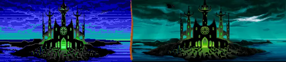 Catedral del Gremio de los Clérigos (versión EGA vs. VGA)