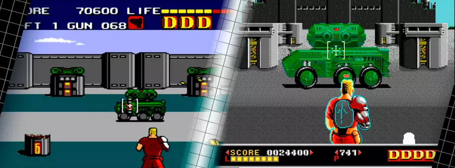 Los juegos en tercera persona con pistola montada del estilo Operation Wolf fueron muy famosos en los salones recreativos, de ahí que Sega no dudase en sacarle partido al género y llevarlo a sus consolas. Siendo una producción competente en Mega Drive, el trabajo realizado en Master System llega a ser mucho más meritorio. Un título técnicamente espectacular que también logró convertirse en un grande de los 8 bits.