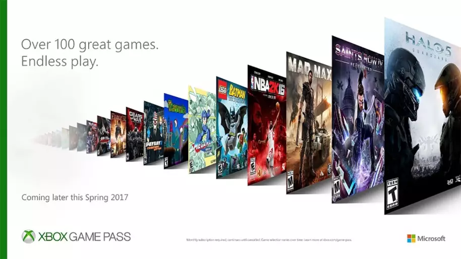 Primera imagen con la que se promocionó Xbox Game Pass.