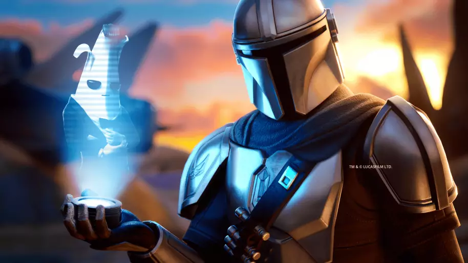 Fortnite. Crossover con The Mandalorian.