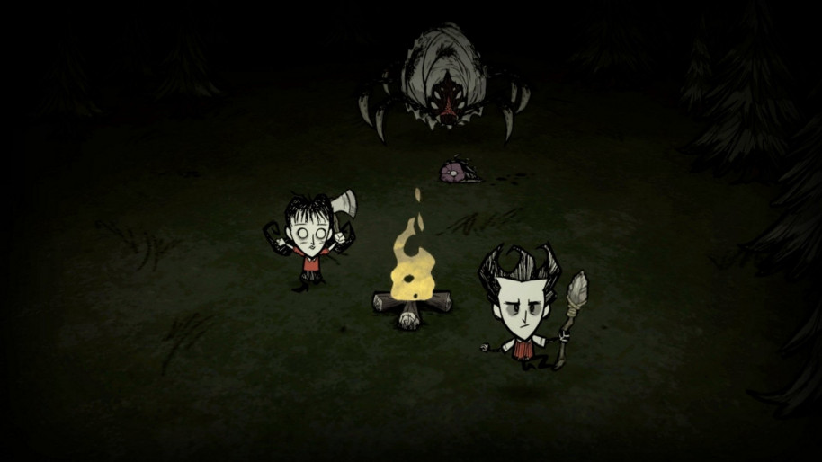 Don't Starve. La noche suele ser un momento crucial dentro de los títulos de supervivencia.