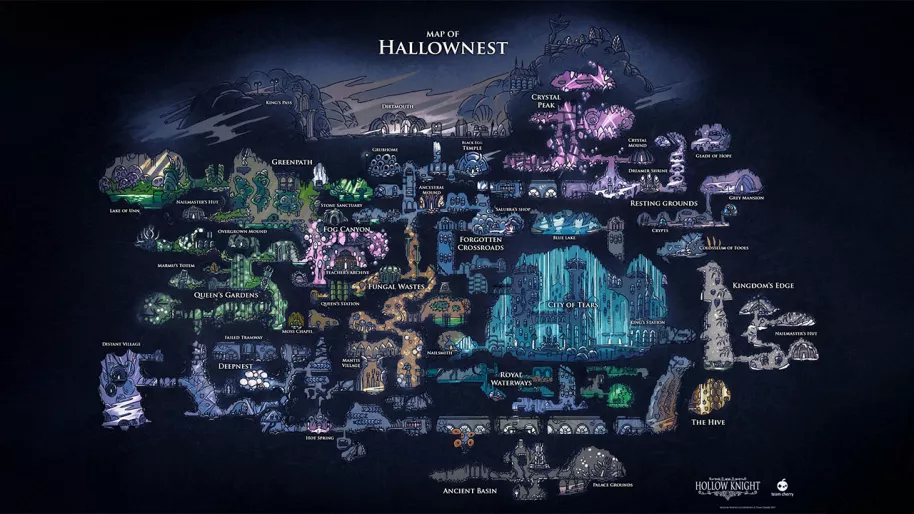 Hollownest, el mundo de Hollow Knight.