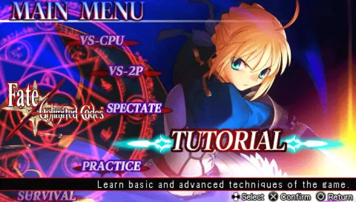 Fate Unlimited Codes Portable - PSP