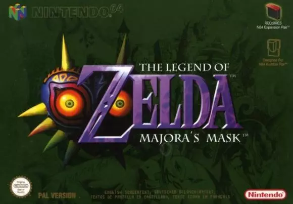 Carátula de Zelda Majora's Mask