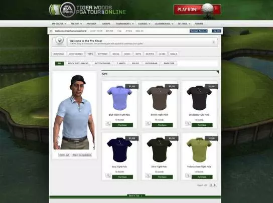 Tiger Woods PGA Tour Online