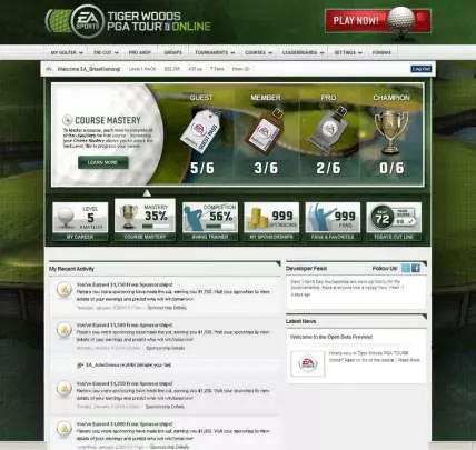 Tiger Woods PGA Tour Online