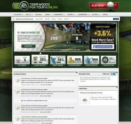Tiger Woods PGA Tour Online - Web