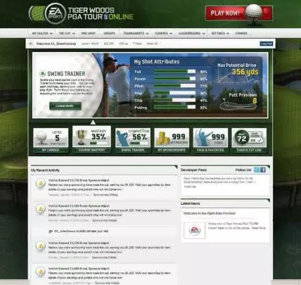 Tiger Woods PGA Tour Online