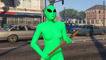 Bandas de jugadores disfrazados de alienígenas desatan el caos por las calles de GTA Online
