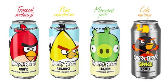Bebidas refrescantes de la marca Angry Birds Bebidas refrescantes de la marca Angry Birds