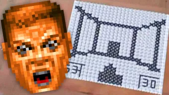 Imagina cómo sería jugar a DOOM en una máquina que hace punto de cruz gracias a este logrado fake