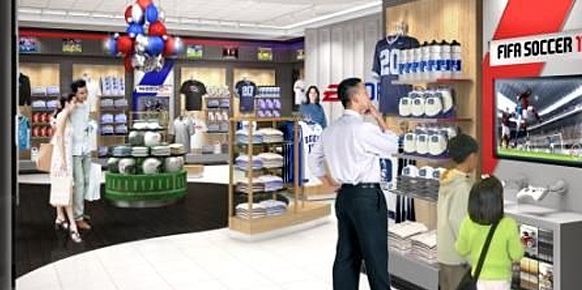 Render para ilustrar como podría ser la nueva tienda de EA Sports. Render para ilustrar como podría ser la nueva tienda de EA Sports.
