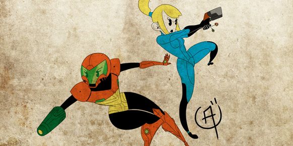 Un aficionado recrea a Samus y a Link al estilo retro-Disney Un aficionado recrea a Samus y a Link al estilo retro-Disney