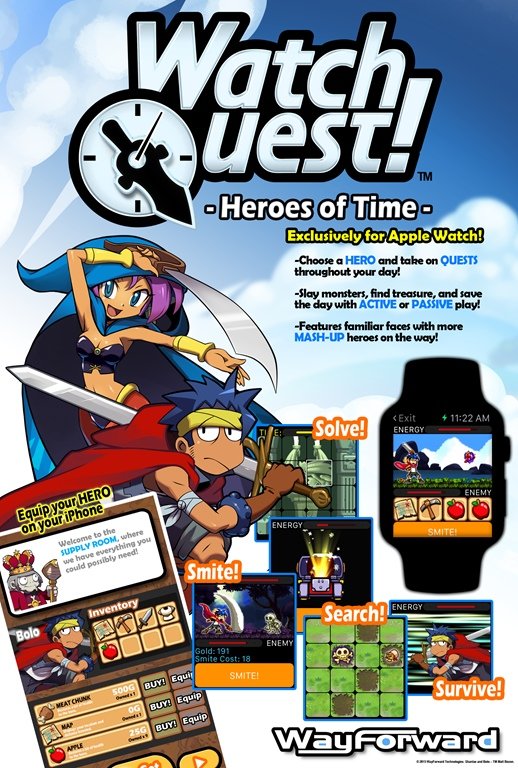 WayForward se lanza al desarrollo de su primer juego para Apple Watch WayForward se lanza al desarrollo de su primer juego para Apple Watch