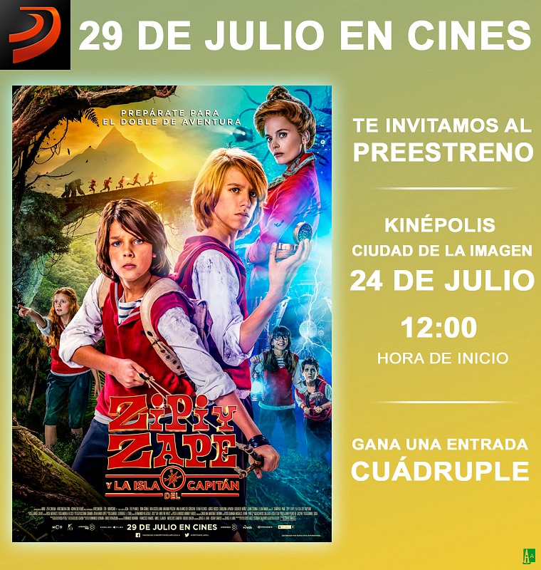 Te invitamos al preestreno de la película Zipi y Zape y la Isla del Capitán Te invitamos al preestreno de la película Zipi y Zape y la Isla del Capitán