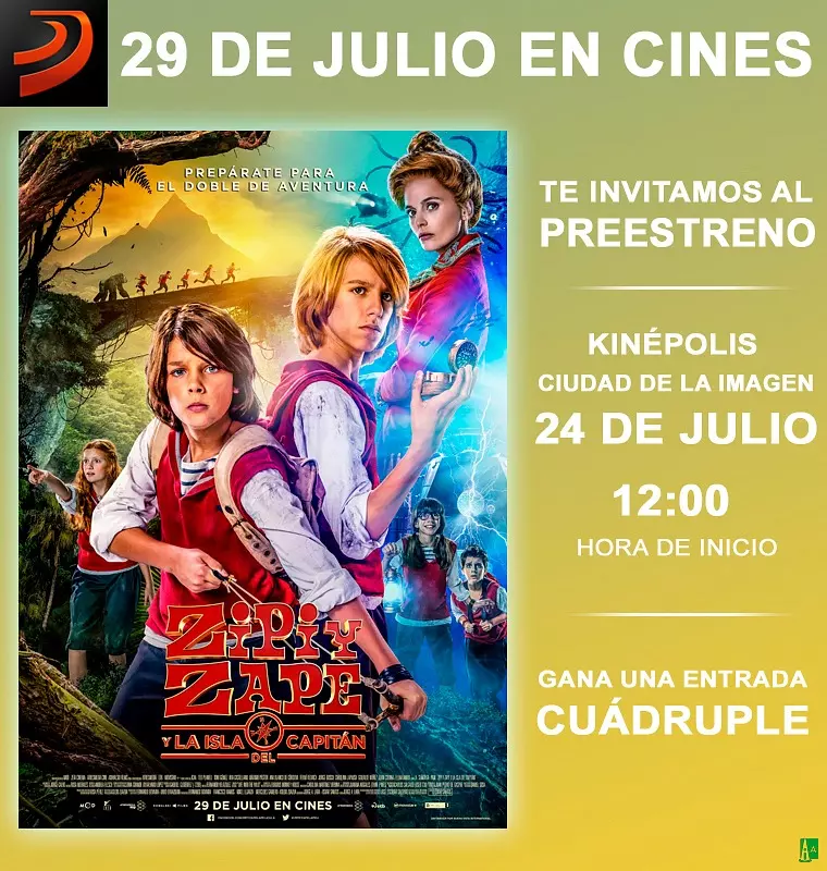 Te invitamos al preestreno de la película Zipi y Zape y la Isla del Capitán Te invitamos al preestreno de la película Zipi y Zape y la Isla del Capitán
