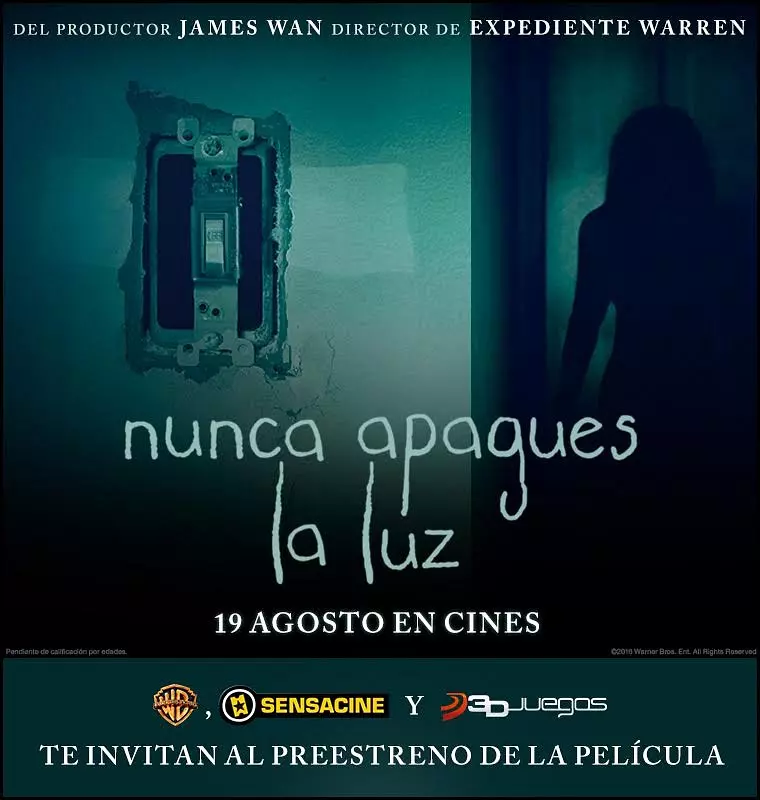 Vente al preestreno de la película Nunca Apagues la Luz Vente al preestreno de la película Nunca Apagues la Luz