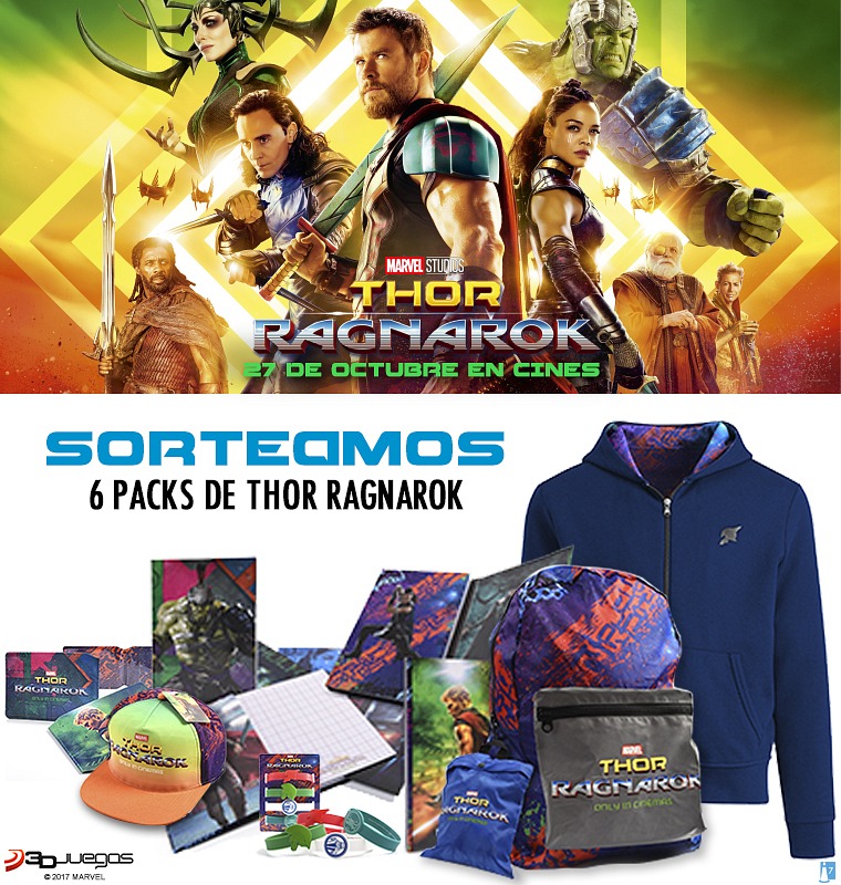 ¡En 3DJuegos sorteamos packs de premios de Thor Ragnarok! ¡En 3DJuegos sorteamos packs de premios de Thor Ragnarok!
