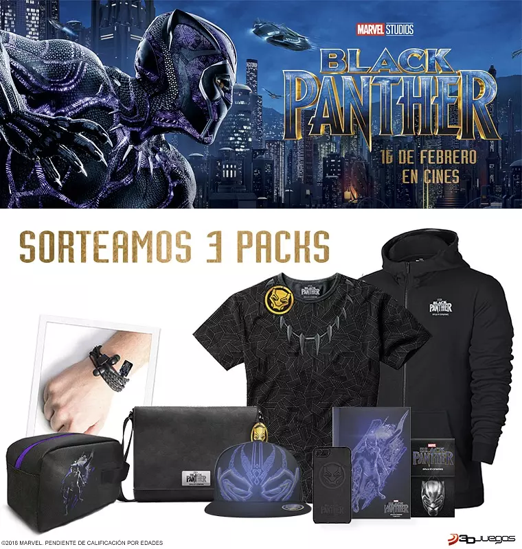 Sorteamos 3 packs de regalos de la película Black Panther Sorteamos 3 packs de regalos de la película Black Panther