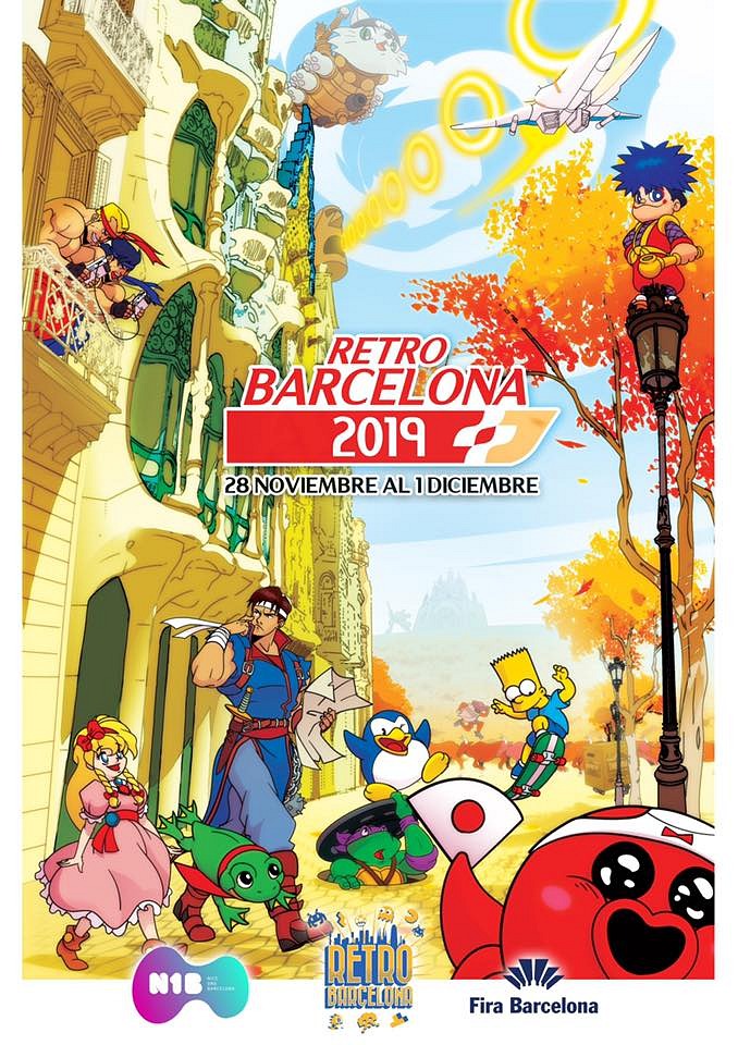 RetroBarcelona 2019 homenajea en su precioso cartel a Barcelona y Konami RetroBarcelona 2019 homenajea en su precioso cartel a Barcelona y Konami