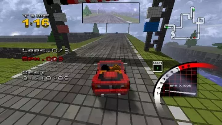 3D Pixel Racing