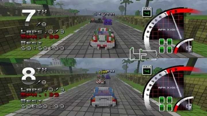 3D Pixel Racing - Wii