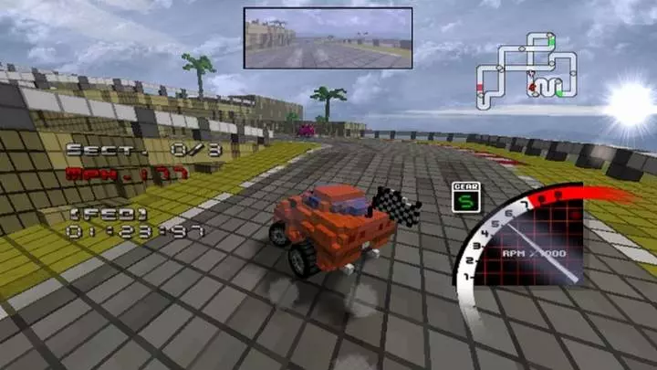 3D Pixel Racing - Wii