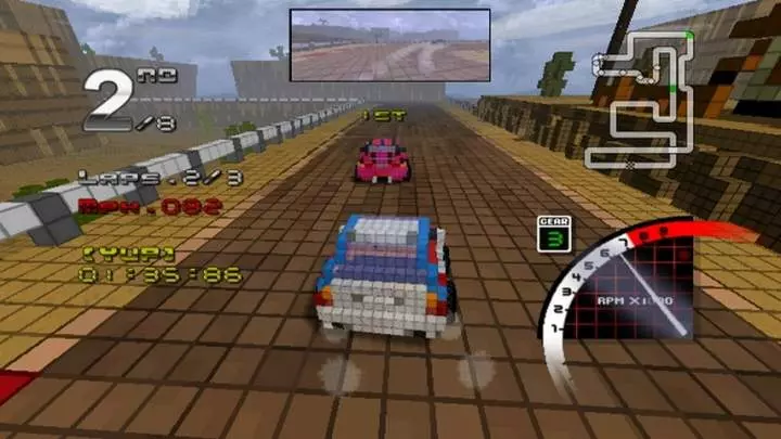3D Pixel Racing