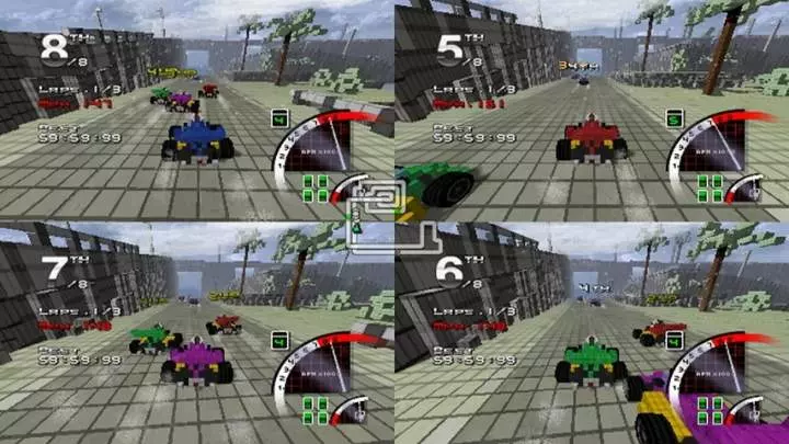 3D Pixel Racing