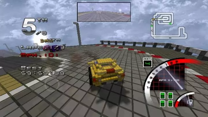 3D Pixel Racing